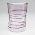 Crystal Drinking Glass with Purple Streaks Design Royalty Free Stock Photo