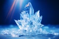 Crystal Explosion on Blue Background, Abstract Art and Design Element Royalty Free Stock Photo