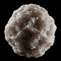 A crystal formation with a spherical shape and intricate, interlocking cubic structures. Royalty Free Stock Photo