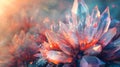 Crystal Formations Blooming in Abstract Background Texture Concept Art Royalty Free Stock Photo