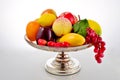 Crystal fruit dish Royalty Free Stock Photo