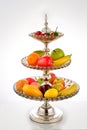 Crystal fruit dish Royalty Free Stock Photo
