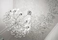 Crystal glass chandelier Royalty Free Stock Photo