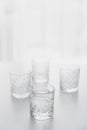 crystal glass with clean water on Royalty Free Stock Photo