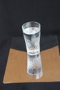 Crystal glass with cold, clear water 0089