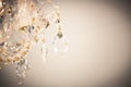 Crystal glass glittering chandelier