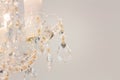 Crystal glass glittering chandelier