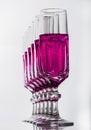 Crystal glass with pink fluid Royalty Free Stock Photo