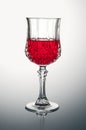 Crystal Glass with Rose Wine