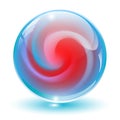 crystal, glass sphere. Royalty Free Stock Photo