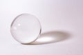 Crystal Glass Sphere Ball Transparent White Simple Object Background Light Royalty Free Stock Photo