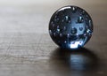 Crystal Glass sphere blue Royalty Free Stock Photo