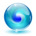 Crystal, glass sphere, vector. Royalty Free Stock Photo