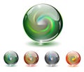 Crystal, glass sphere, vector. Royalty Free Stock Photo