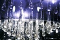 Crystal glass tears lamp detail texture Royalty Free Stock Photo