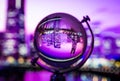 Crystal globe reflection Royalty Free Stock Photo