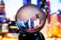 Crystal globe reflection Royalty Free Stock Photo