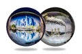 Crystal globe reflection Royalty Free Stock Photo