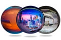 Crystal globe reflection Royalty Free Stock Photo