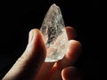 Crystal Healer holding clear quartz Royalty Free Stock Photo