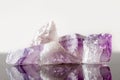 Crystal healing Stone amethyst, uncut Royalty Free Stock Photo