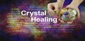 Crystal healing word cloud