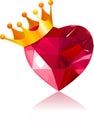 Crystal heart Royalty Free Stock Photo