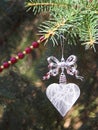 Crystal Heart Christmas Ornament Royalty Free Stock Photo