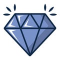 Crystal icon, cartoon style