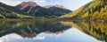 Crystal Lake Morning Reflection Panorama Royalty Free Stock Photo