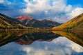 Crystal Lake at Sunrise. The San Juan Mountains of Colorado in Autumn Royalty Free Stock Photo