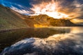 Crystal Lake at Sunset Ophir Pass Colorado Royalty Free Stock Photo