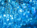 Crystal lamp background blue Royalty Free Stock Photo