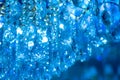 Crystal lamp background blue Royalty Free Stock Photo
