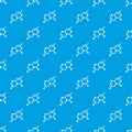 Crystal lattice pattern seamless blue Royalty Free Stock Photo