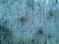 Crystal layer on microscope object glass, seen in polarized light. This causes random unforeseeable color effects