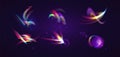 Crystal light flare and rainbow prism shine effect