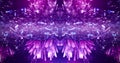 Crystal neon cave abstract background