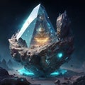 Crystal Odyssey: The Majestic Spaceship Built of Gemstones