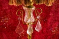 Crystal on old Victorian lamp