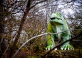 Crystal Palace Dinosaurs, a series of sculptures of dinosaurs and other extinct animals in the London borough of Bromley`s Crysta Royalty Free Stock Photo