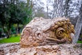 Crystal Palace Dinosaurs, a series of sculptures of dinosaurs and other extinct animals in the London borough of Bromley`s Crysta Royalty Free Stock Photo