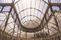 Crystal Palace - glass and metal structure located in Madrid Buen Retiro Park. The architect - Ricardo VelÃÂ¡zquez Bosco. . Royalty Free Stock Photo