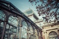 Crystal Palace (Palacio de cristal) in Retiro Park,Madrid, Spain Royalty Free Stock Photo