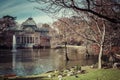 Crystal Palace (Palacio de cristal) in Retiro Park,Madrid, Spain Royalty Free Stock Photo