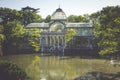 Crystal Palace (Palacio de cristal) in Retiro Park,Madrid, Spain Royalty Free Stock Photo