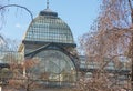 Crystal Palace Palacio de cristal in Retiro Park,Madrid, Spain Royalty Free Stock Photo