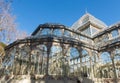 Crystal Palace Palacio de cristal in Retiro Park,Madrid, Spain Royalty Free Stock Photo