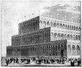 The Crystal Palace rear in Hyde Park for Grand International Exhibition of 1851, London.