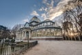 Crystal Palace on Retiro Park in Madrid, Spain. Royalty Free Stock Photo